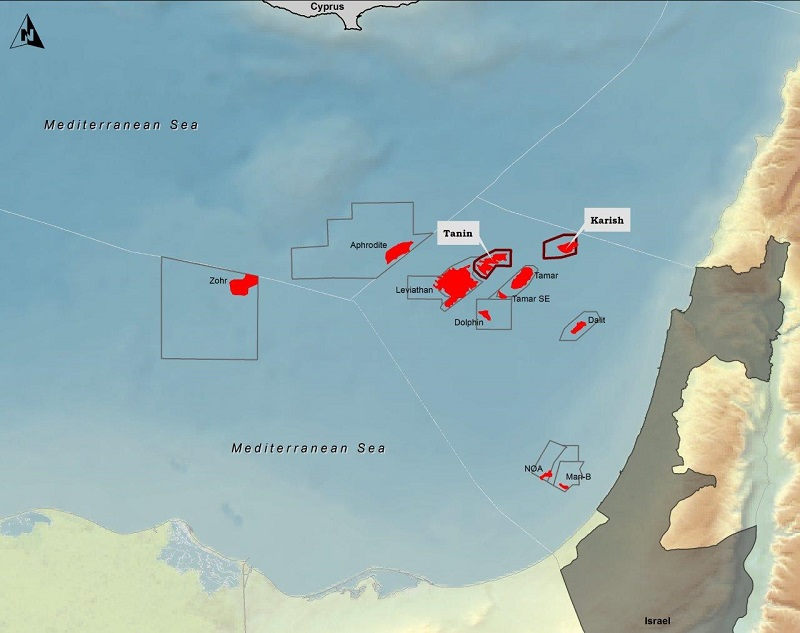 Karish and Tanin gas fields offshore Israel