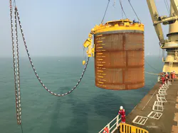 Installation of the mooring system for the Moheshkhali floating LNG import terminal Installation of the mooring system for the Moheshkhali floating LNG import terminal