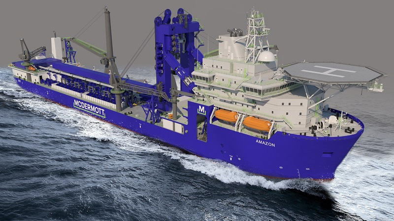 McDermott's ultra-deepwater J-Lay vessel Amazon