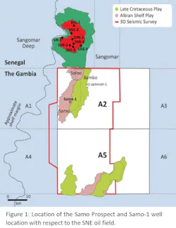 Samo prospect in block A2 offshore The Gambia Samo prospect in block A2 offshore The Gambia