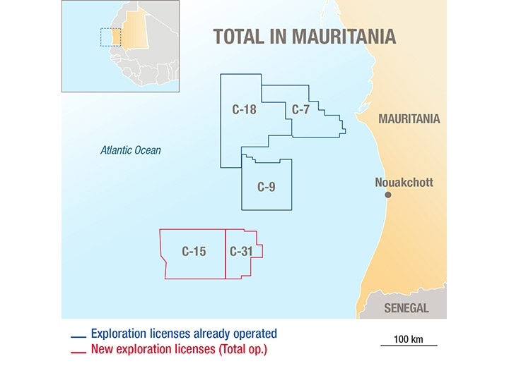 Total licenses offshore Mauritania