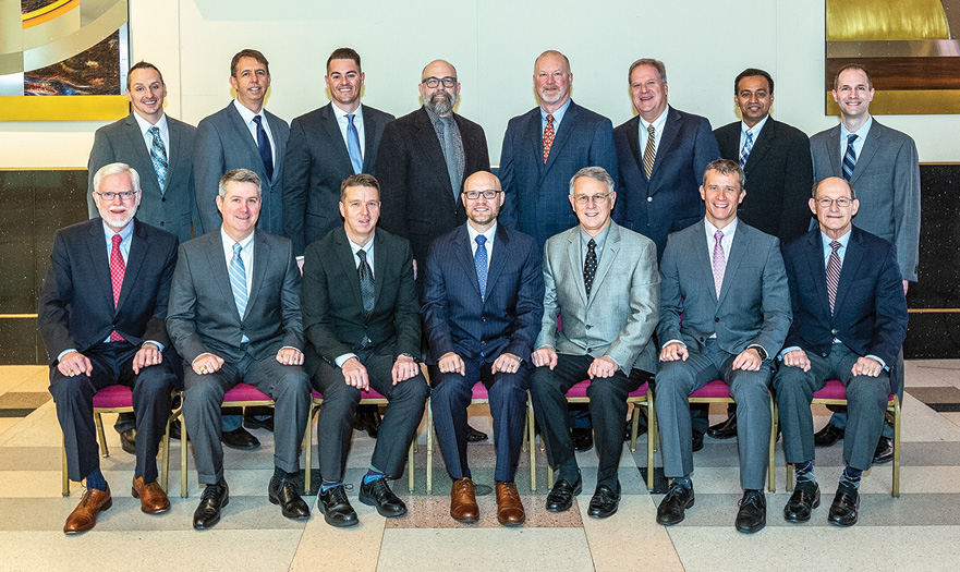 Topsides, Platforms & Hulls Conference Advisory Board Standing from left to right: Fraser Senciall, Hess Corp.; David Brubaker, Keystone Engineering; Nathan Davidson, Williams; Ryan McLendon, Jacobs Engineering; Kevin Raatz, SBM Offshore; Scott Smith, KBR Inc; Arun Antony, Houston Offshore Engineering; Conference Director David Paganie, Offshore Sitting from left to right: Curtis Lohr, Shell Alumni; Eric Wensel, Wood; Marc Paquette, Shell; Advisory Board Chairman Lars Ronning, Equinor; Renard Falcon, Chevron; Mike Clarke, Murphy; Stafford Menard, Audubon Engineering Solutions Not pictured: Alec Johnson, Petrobras; David Petruska, BP; Shree Akhave, TechnipFMC/Genesis Oil & Gas; Jonathan Brewer, Stress Engineering Services; Boyd Howell, MODEC; Jon Husby, Aker Solutions; Matt Sellers, Kiewit Offshore Services; Bryan Trocquet, WorleyParsons