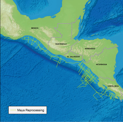 Area to be covered by the Maya Reprocessing project.