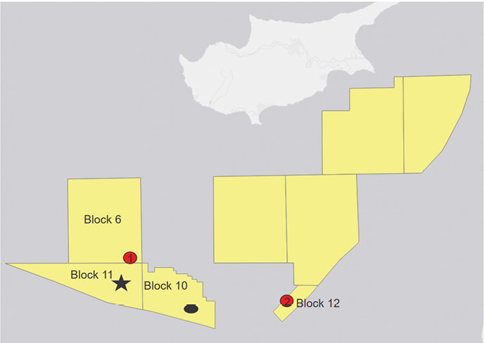 Location of the Glaucus-1 discovery in block 10 offshore Cyprus