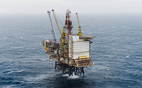 Gyda platform in the North Sea.