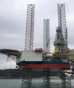 The jackup Shelf Drilling Achiever The jackup Shelf Drilling Achiever