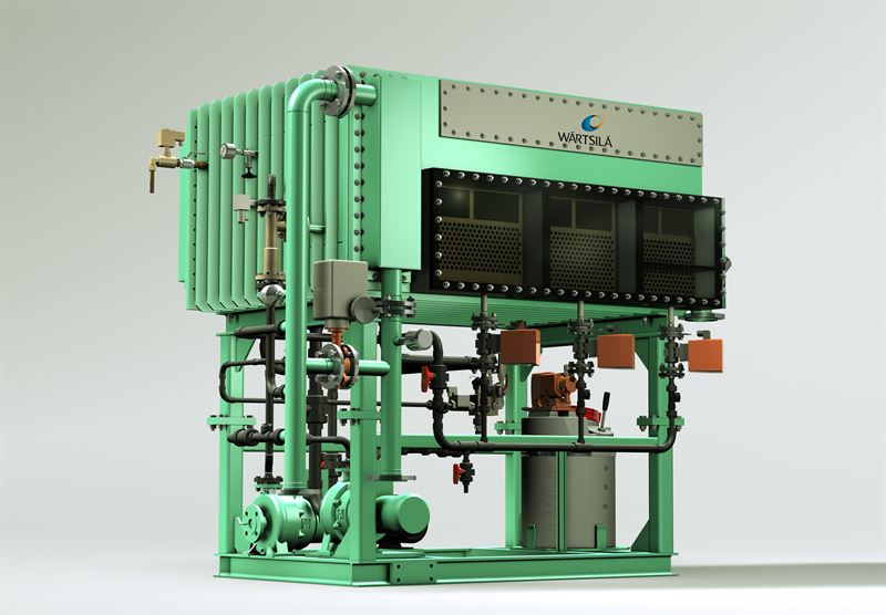 The W&auml;rtsil&auml; HiTE fresh water production system handles small to medium capacity requirements.