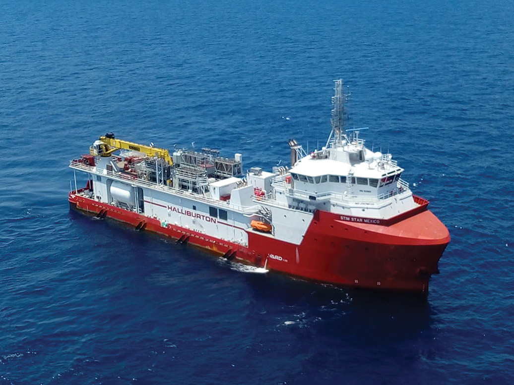 Halliburton has added the Stim Star Mexico to its well stimulation vessel fleet. (Courtesy Halliburton)