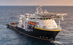 The Ocean Evolution’s design and construction were done with well stimulation and light well intervention in mind as a key capability. (Courtesy Oceaneering) The Ocean Evolution’s design and construction were done with well stimulation and light well intervention in mind as a key capability. (Courtesy Oceaneering)