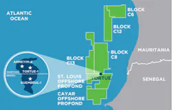 Greater Tortue development area, offshore Senegal and Mauritania. Greater Tortue development area, offshore Senegal and Mauritania.
