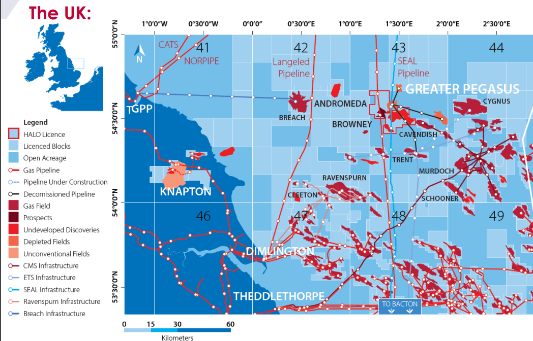 The Andromeda North is well on block 42/12 in the UK southern North Sea.