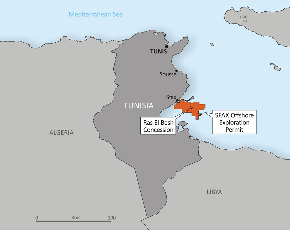 The Salloum West oil prospect is on Tunisia&rsquo;s Sfax Offshore exploration permit.