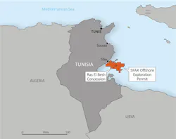The Salloum West oil prospect is on Tunisia’s Sfax Offshore exploration permit. The Salloum West oil prospect is on Tunisia’s Sfax Offshore exploration permit.