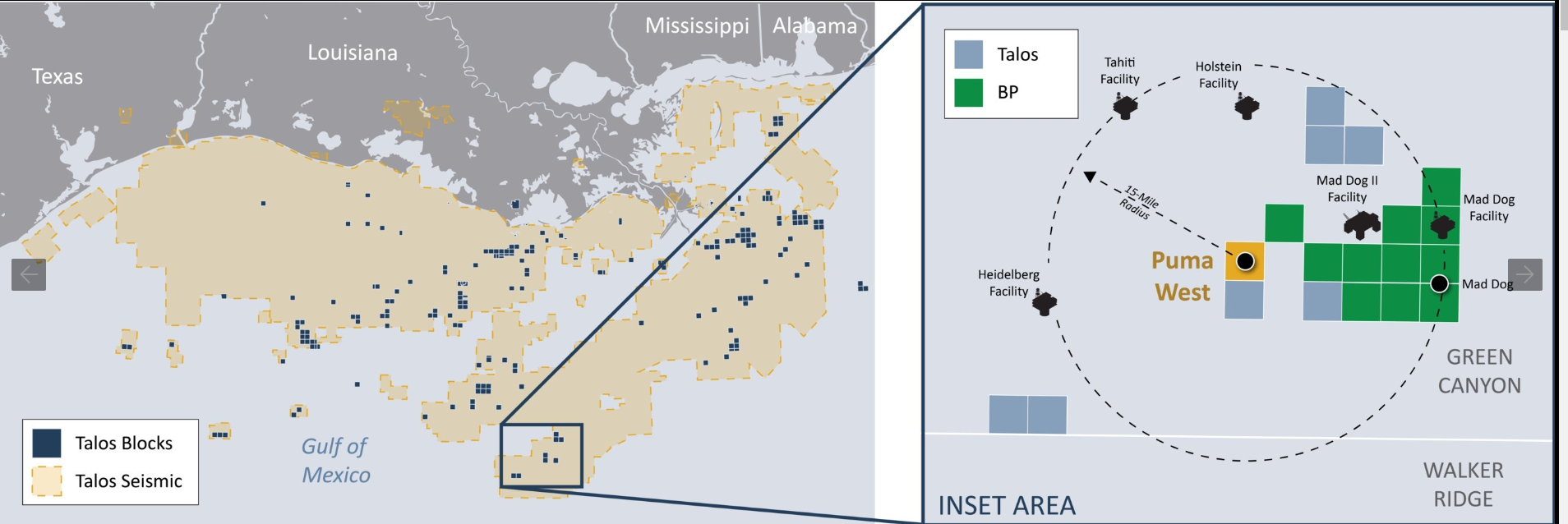 Puma West is on Green Canyon block 821 in the Gulf of Mexico.