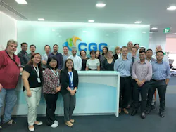 The CGG team at the company’s expanded Abu Dhabi Regional Geoscience Center. The CGG team at the company’s expanded Abu Dhabi Regional Geoscience Center.