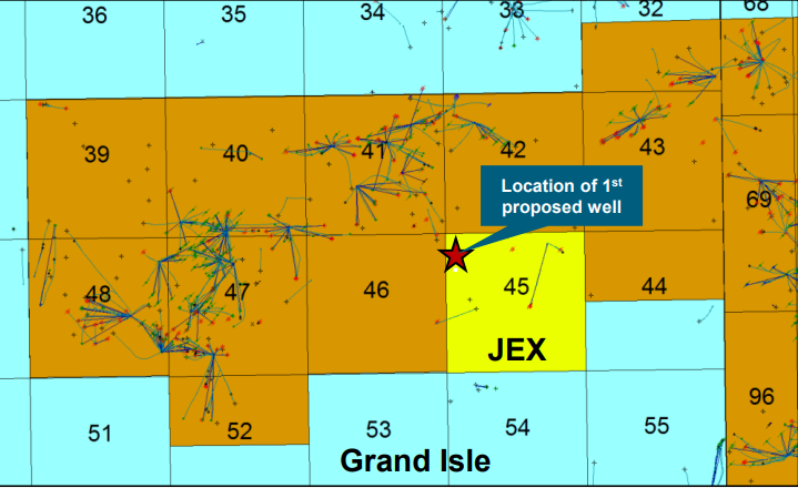 Location of the Iron Flea prospect in Grand Isle block 45 in the Gulf of Mexico.