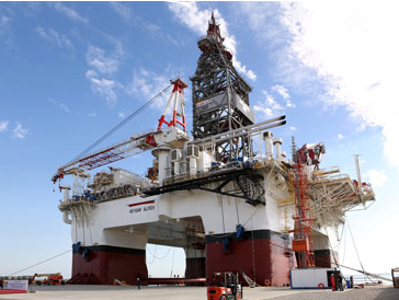 The semisubmersible Heydar Aliyev is drilling the SAX01 well on the Shafag-Asiman block in the Azerbaijan sector of the Caspian Sea.