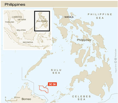 Location of SC 56 in the Sulu Sea offshore the Philippines.