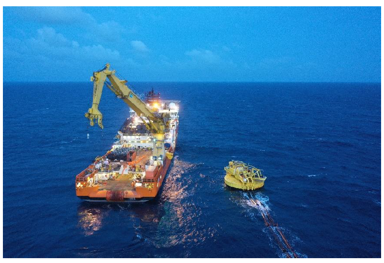 The dive support/multi-purpose construction vessel SBM Installer managed mooring and installation operations, including anchoring, drilling and installation of piles and grouting on a 20&deg; slope.