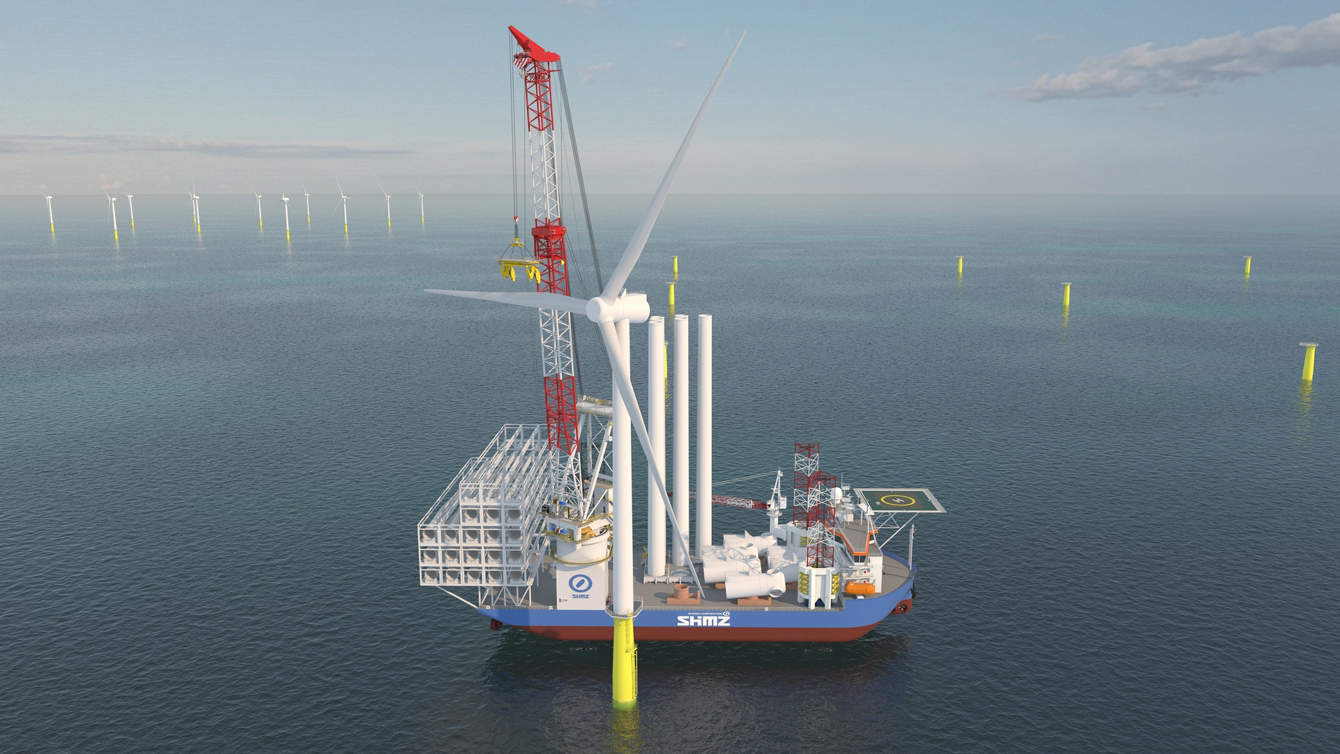 Japan Marine United Corp. is expected to deliver the wind turbine installation vessel in 2022.