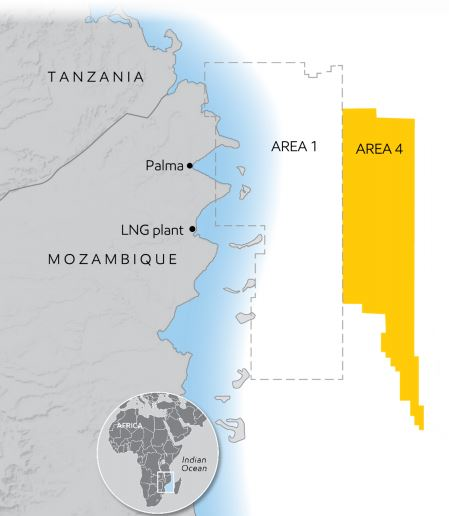 The deepwater Mamba complex is in Area 4 off Mozambique.