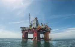 Odfjell Drilling’s semisubmersible Deepsea Yantai. Odfjell Drilling’s semisubmersible Deepsea Yantai.