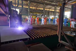 Bokalift 2 steel cutting ceremony. Bokalift 2 steel cutting ceremony.