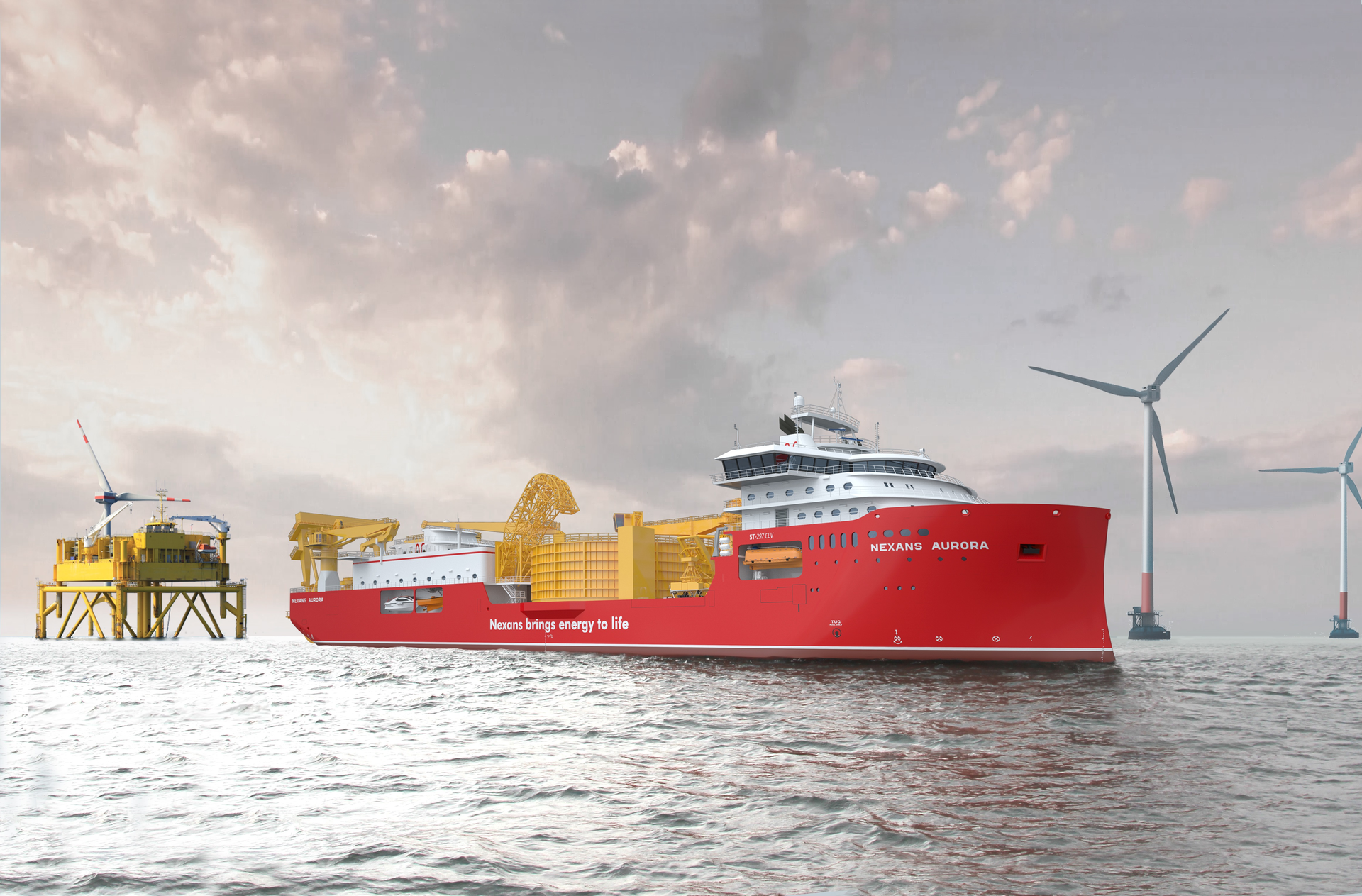The company&rsquo;s new cable laying vessel Aurora will install the export cables at the Seagreen wind farm offshore Scotland.