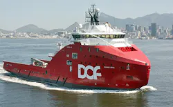 The anchor handler tug supply vessel Skandi Urca. The anchor handler tug supply vessel Skandi Urca.