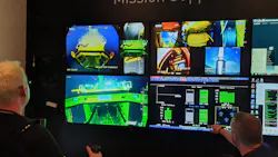 Pilots fly the Liberty E-ROV system from Oceaneering’s Remote Operations Center in Stavanger, Norway. Pilots fly the Liberty E-ROV system from Oceaneering’s Remote Operations Center in Stavanger, Norway.