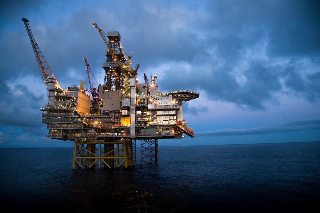 The Gina Krog platform in the Norwegian North Sea.