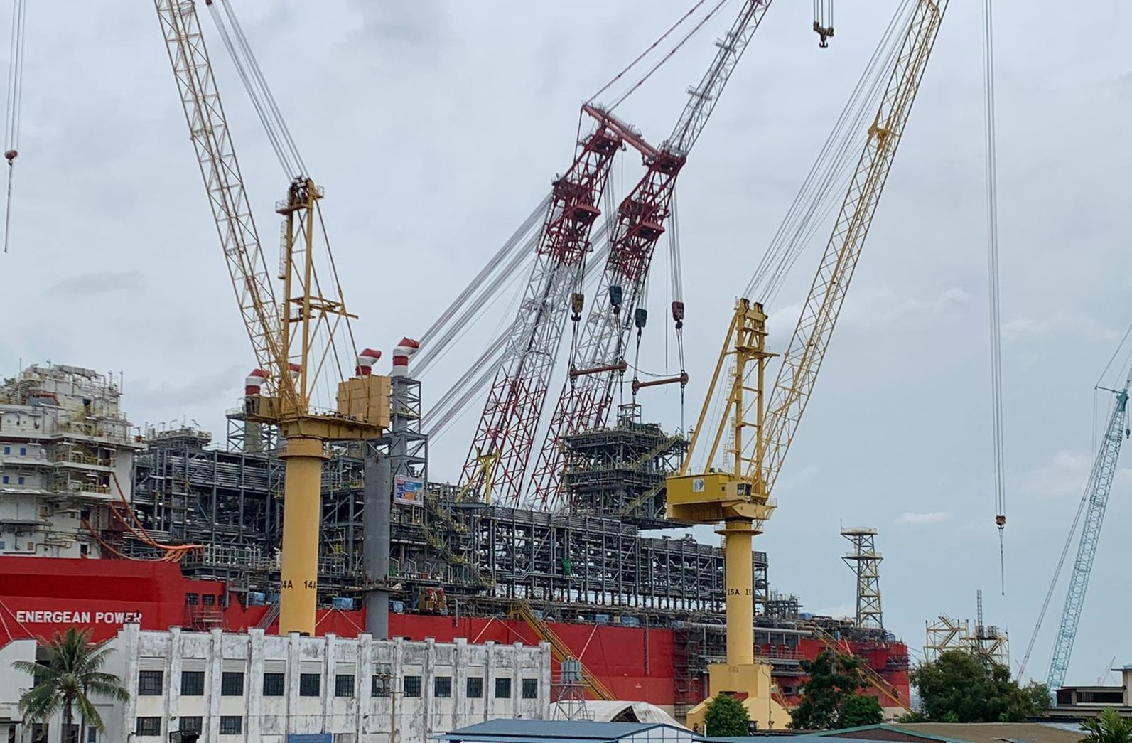 The FPSO Energean Power at Sembcorp&rsquo;s Admiralty Yard in Singapore.