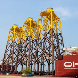 Moray East offshore wind farm jackets. Moray East offshore wind farm jackets.