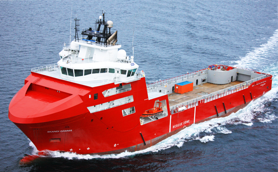 The platform supply vessel Skandi Gamma.