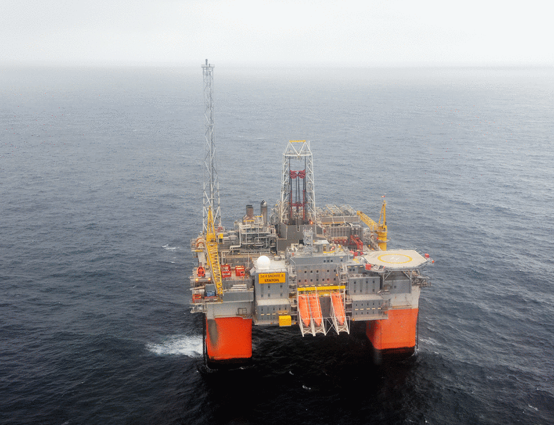 The Snorre B platform.
