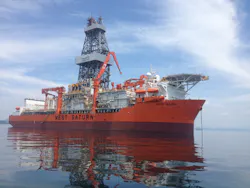 The drillship West Saturn. The drillship West Saturn.