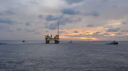 The Gumusut-Kakap semisubmersible platform. The Gumusut-Kakap semisubmersible platform.