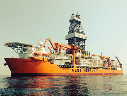 The drillship West Neptune.