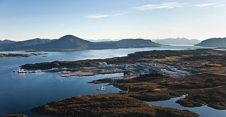 The Nyhamna plant in Aukra, Norway.