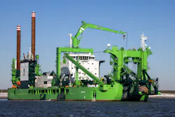 The cutter suction dredger Spartacus. The cutter suction dredger Spartacus.