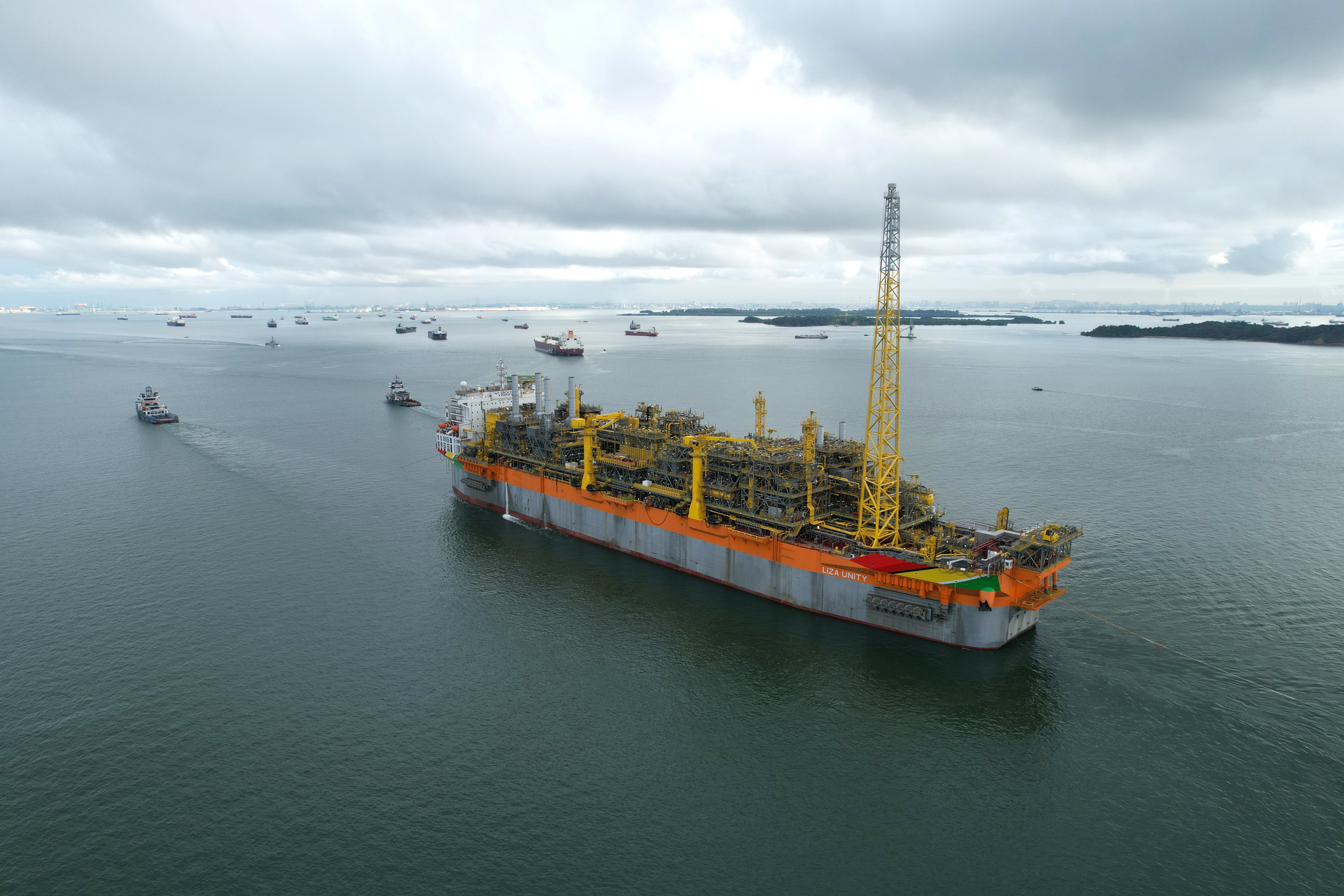 The FPSO Liza Unity sets sail for Guyana.