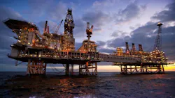 The Deepwater Gunashli platform in the Caspian Sea. The Deepwater Gunashli platform in the Caspian Sea.