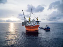 The Goliat FPSO in the Barents Sea. The Goliat FPSO in the Barents Sea.