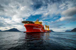 The construction support vessel Viking Neptun. The construction support vessel Viking Neptun.