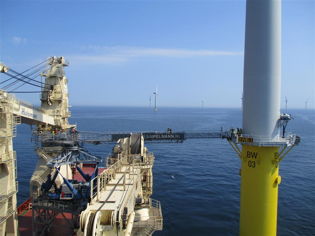 A motion-compensated gangway system.