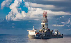 The ultra-deepwater drillship Deepwater Asgard. The ultra-deepwater drillship Deepwater Asgard.
