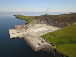 Decommissioning site at Dales Voe Base at Lerwick Harbour in Shetland, northern Scotland. Decommissioning site at Dales Voe Base at Lerwick Harbour in Shetland, northern Scotland.