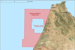 The Rissana Offshore license. The Rissana Offshore license.