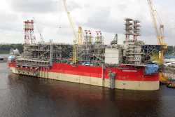 The Energean Power FPSO. The Energean Power FPSO.