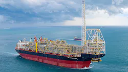 The FPSO Prof. John Evans Atta Mills is operating in about1,500 m water depth on the TEN fields offshore Ghana. The FPSO Prof. John Evans Atta Mills is operating in about1,500 m water depth on the TEN fields offshore Ghana.
